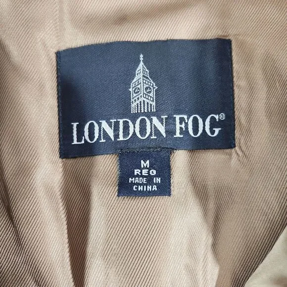 Vintage London Fog Maincoat Womens Size Medium  Reg Khaki Made In USA - Picture 5 of 16
